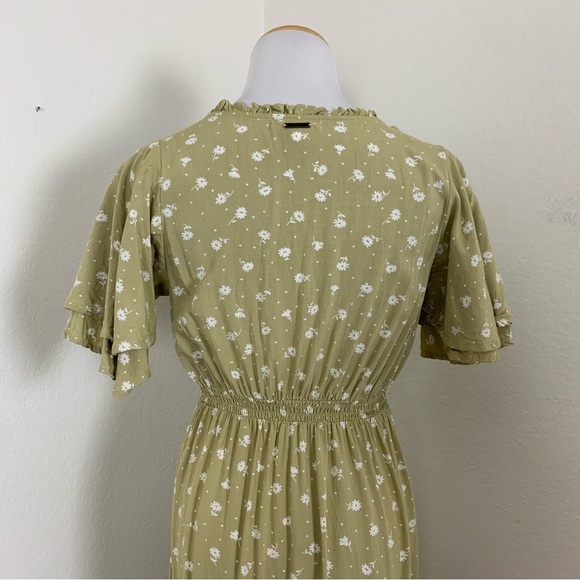 Billabong X The Salty Blonde In Bloom Dress Floral Calico Ruffle Beachy Boho - Picture 16 of 16